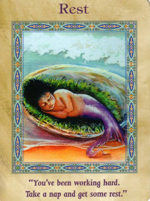 Rest Card Extended Description - Mermaids and Dolphins Oracle Cards by Doreen Virtue