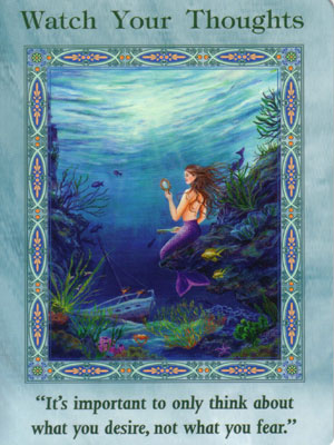 Watch Your Thoughts Card Extended Description - Mermaids and Dolphins Oracle Cards by Doreen Virtue