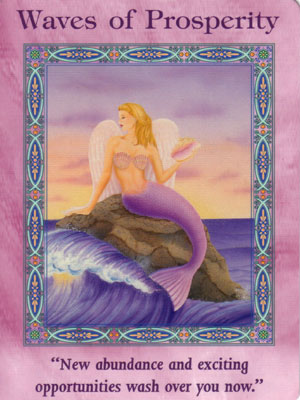 Waves of Prosperity Card Extended Description - Mermaids and Dolphins Oracle Cards by Doreen Virtue