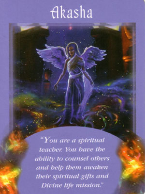 Akasha Angel Card Extended Description - Messages from Your Angels Oracle Cards by Doreen Virtue