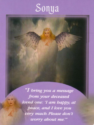 Sonya  Angel Card Extended Description - Messages from Your Angels Oracle Cards by Doreen Virtue