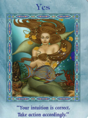 Yes Card Extended Description - Mermaids and Dolphins Oracle Cards by Doreen Virtue
