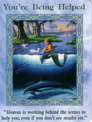 You're Being Helped Card Extended Description - Mermaids and Dolphins Oracle Cards by Doreen Virtue